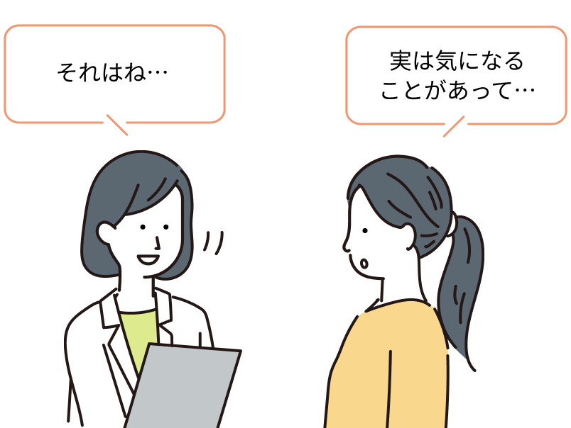 医師には、関係ないと思うことでもなんでも話します