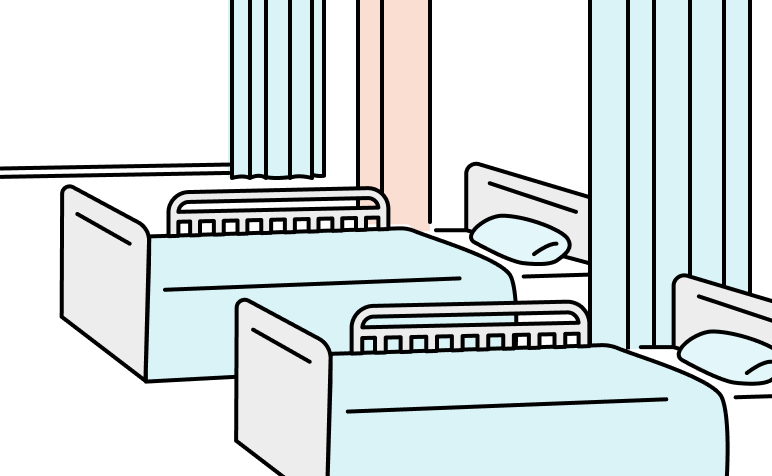 入院生活ではいろいろな患者さんを目にし、自分の人生を考える機会になりました