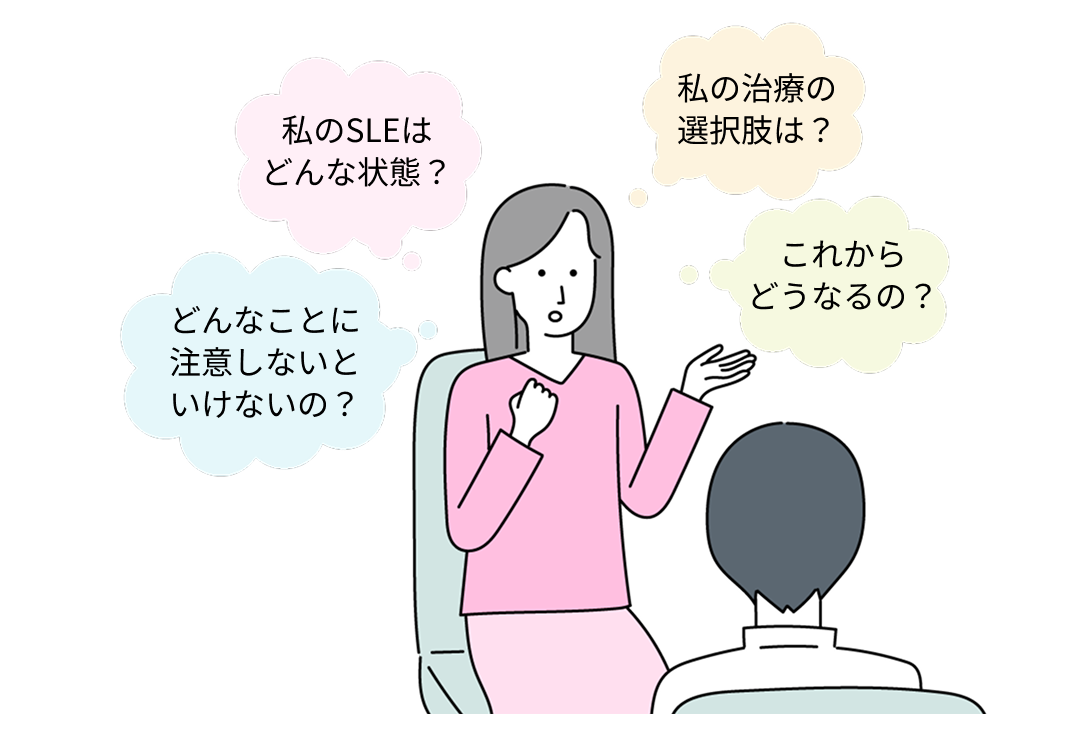先生に聞くことで、あなた自身の状態や検査結果に基づいた具体的な情報を得ることができます。