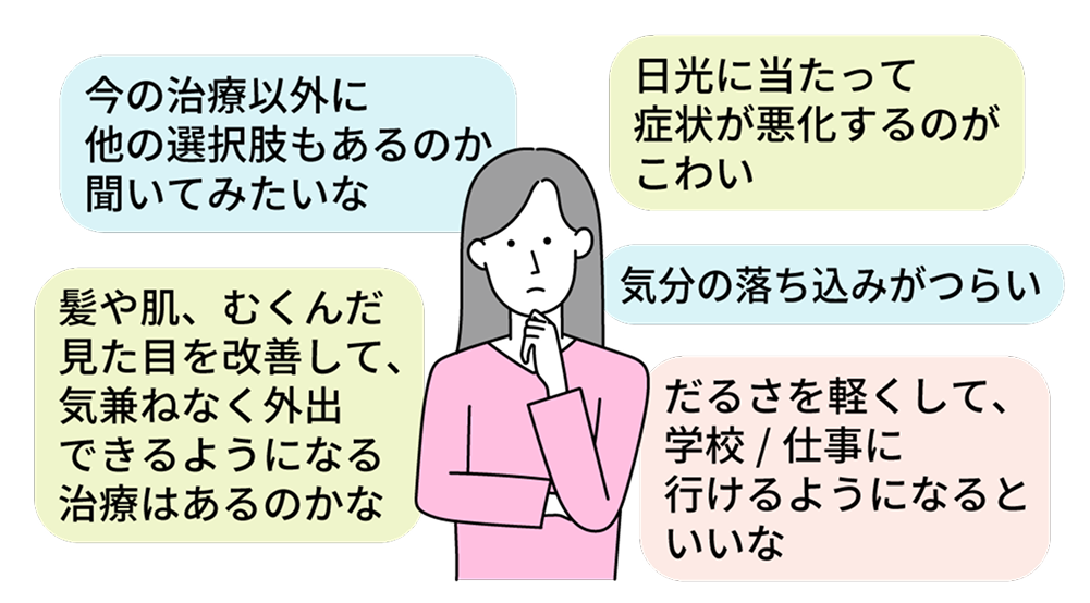 治療に望むことや不安に思っていることは？